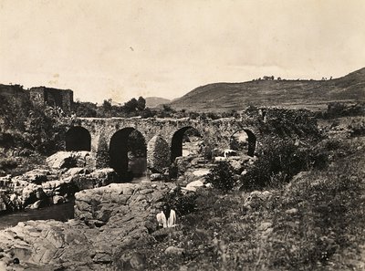 在法西斯时代建立一个帝国。埃塞俄比亚贡达尔的葡萄牙桥，1936年5月9日（黑白照片）。 作者 莫迪斯蒂诺·巴尔迪内蒂