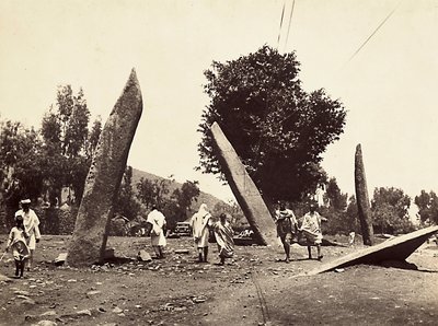 Building an Empire in the Fascist age: site on which the Obelisk of Axum once stood, now transferred to Rome, 09/05/1936 (b/w photo) 作者 莫迪斯蒂诺·巴尔迪内蒂