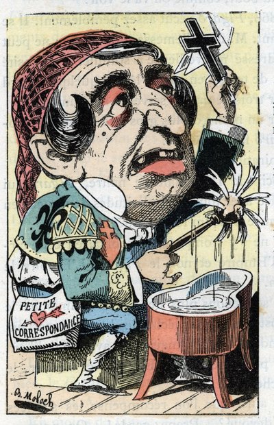 法国《费加罗报》的寓言故事，由Touchatout创作，B. Moloch于1882年（1849-1909）的漫画。私人收藏。 作者 主宰