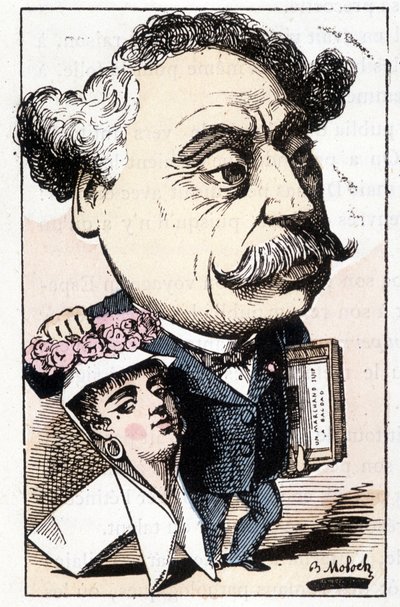 亚历山大·杜马斯·菲尔斯 (Alexandre Dumas Fils) 的卡通片，Moloch 着 作者 主宰