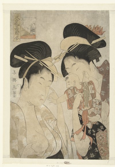 两个女人和一个小孩：第五个月。
五谷丰登
五节期间的北方习俗。(系列名称）
东五谷粟（实物上的系列名称） 作者 桃川长木