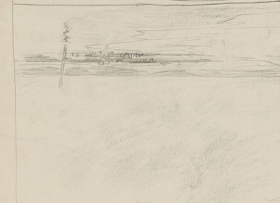 海景，潮线上的栈桥和人物 作者 Monogrammist DS (tekenar)