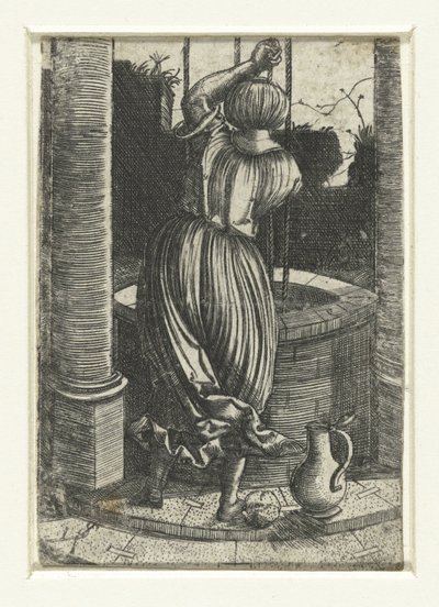 井边的女人 作者 Monogramist IS（雕刻师）
