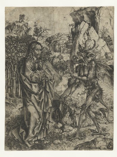 基督的诱惑 作者 Martin Schongauer (学校)