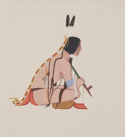 夏安，c.1934年（水彩） 作者 Monroe Tsatoke