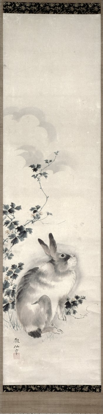 野兔，c.1800（纸上水彩） 作者 森创泉