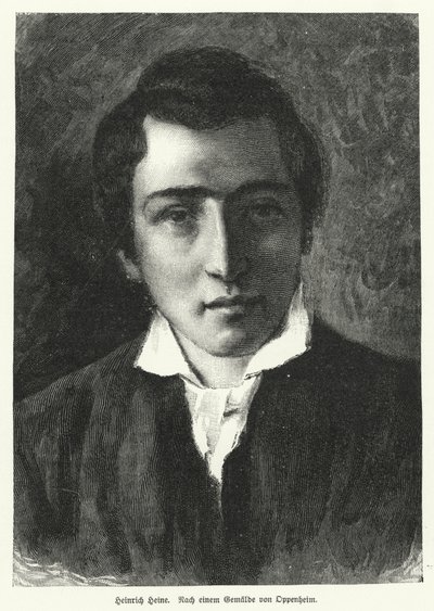 Heinrich Heine, German poet (litho) 作者 莫里茨·丹尼尔·奥本海姆
