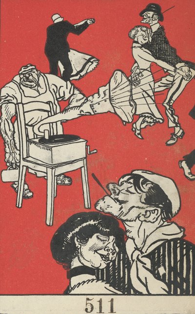舞蹈家阿帕奇的舞蹈！，1911年。 作者 莫里茨荣格