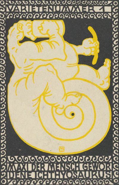 综艺节目第一幕：鱼龙Maxi变成人 综艺节目第一幕：鱼龙Maxi der Mensch Gewor D...，1907。 作者 莫里茨荣格