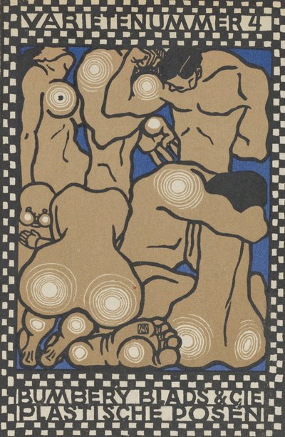杂耍第四幕：Bumbery Blads & Cie, 塑料姿势Varieténummer 4: Bumbery Blads & Cie..., 1907. 作者 莫里茨荣格