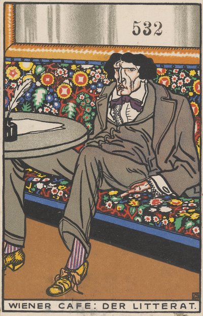 维也纳咖啡馆：文人 维纳咖啡馆：Der Litterat, 1911年。 作者 莫里茨荣格