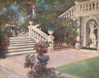 罗马的一个花园》，1903年 作者 莫蒂默·卢丁顿·门佩斯