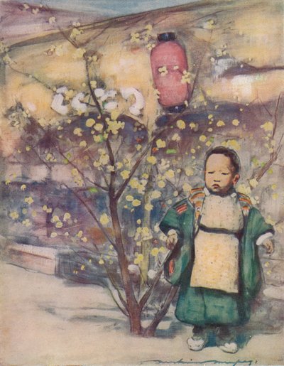 一个日本小男孩》，约1887年，1901年 作者 莫蒂默·卢丁顿·门佩斯