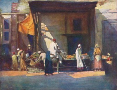 水果摊位》，1903年 作者 莫蒂默·卢丁顿·门佩斯