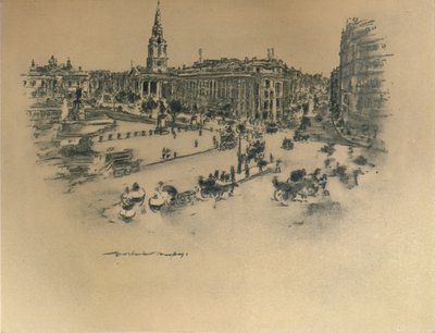 特拉法尔加广场》，1903年 作者 莫蒂默·卢丁顿·门佩斯