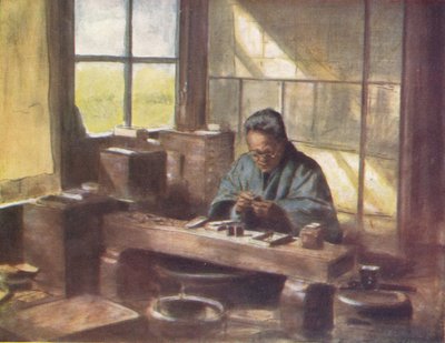 一位Cloissonne工人，c1887，1901年 作者 Mortimer Ludington Menpes