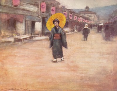 1901年在基奥的一条街，1901年 作者 Mortimer Ludington Menpes