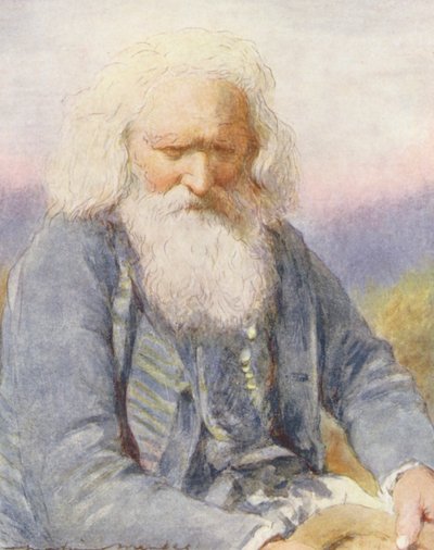 A Vieillard（彩色石版画） 作者 Mortimer Ludington Menpes
