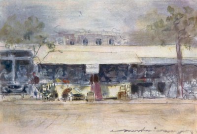 Neuilly Fete的摊位 作者 Mortimer Ludington Menpes