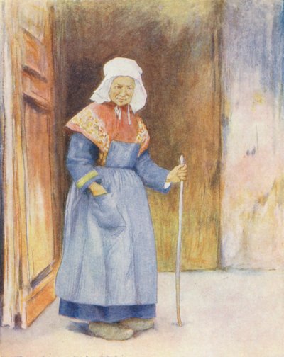 坎佩尔大教堂门廊（彩色石版画） 作者 Mortimer Ludington Menpes