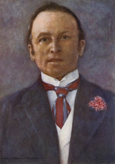 柯曾勋爵在德里的书房（彩色平版印刷）。 作者 Mortimer Ludington Menpes