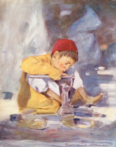 世界儿童：印第安人，一个年轻的工人（彩色石印版） 作者 Mortimer Ludington Menpes