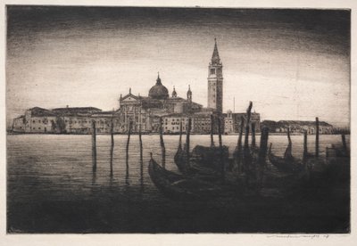 圣乔治·马焦雷（San Giorgio Maggiore），1910年。 作者 Mortimer Menpes