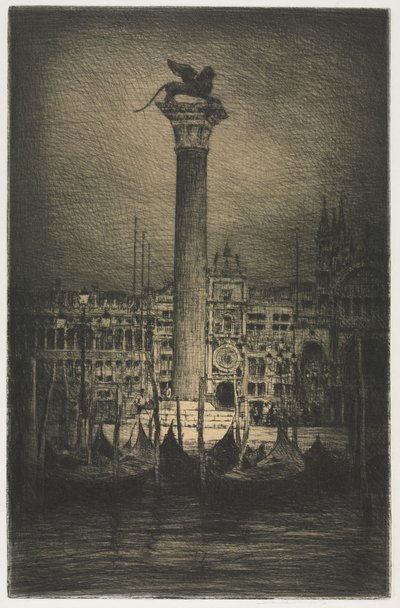 圣马克广场，1910年。 作者 Mortimer Menpes