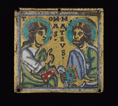 描绘圣托马斯和圣马修的匾额，约1160年 作者 摩山学校