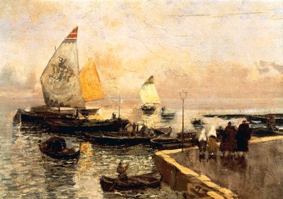 基奥吉亚的煤船》，作者莫斯-比安奇（1840-1904 年）。 作者 摩西·比安奇