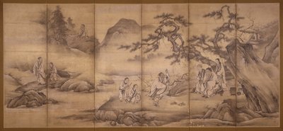 二十四孝景（水墨金颜料纸本） 作者 嘉纳元信