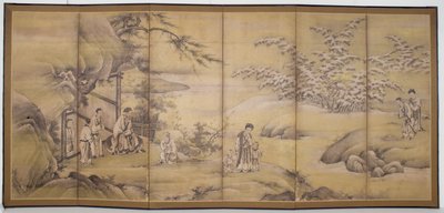 二十四孝景（水墨金颜料纸本） 作者 嘉纳元信