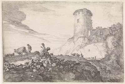 有圆塔的风景
阿卡迪亚风景（系列名称） 作者 马修斯·莫伊塞斯。范韦滕布鲁克