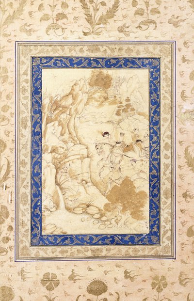 狩猎现场，c。 1660-80 作者 莫卧儿学校