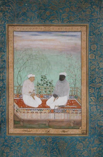 两位地主的肖像，古吉拉特邦的Rai Bharo和Jassa Jam，约1618年（羊皮纸水粉画）。 作者 莫卧儿学校