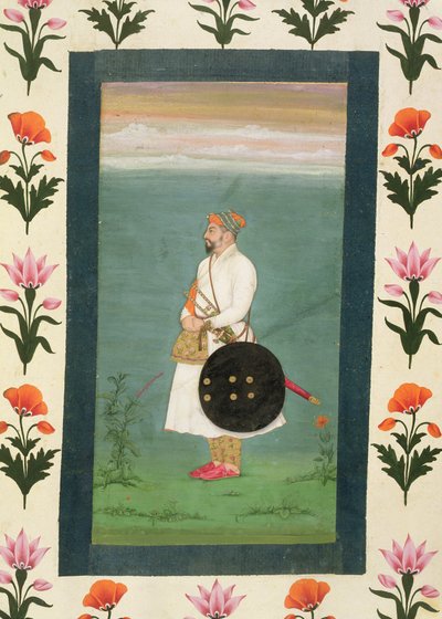 从小克莱夫专辑c.1635-40（纸上不透明的wc）的官员身材图 作者 莫卧儿学校