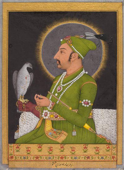 莫卧儿皇帝穆罕默德·沙（Muhammad Shah）的死后遗像在位，摄于1719-1748年，正直，1764年。 作者 穆罕默德·里扎维·印地语