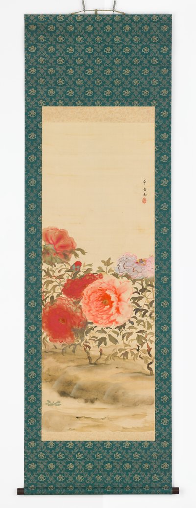 牡丹园》，1918 年（绢本水墨设色） 作者 村上佳作