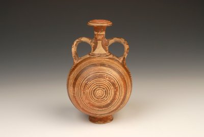 Aryballos Pilgrim Flask 1400-1370 BC赤土陶器 作者 迈锡尼人