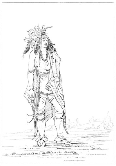 易洛魁（Iroquois）勇敢，1841年。 作者 迈尔斯公司