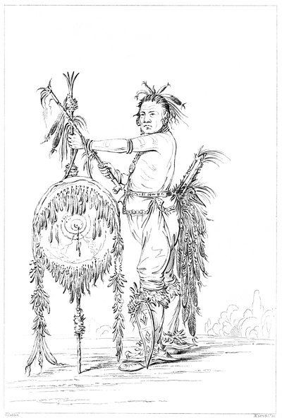 Sac或Fox勇敢者，密西西比州上洛克岛，1841年。 作者 迈尔斯公司