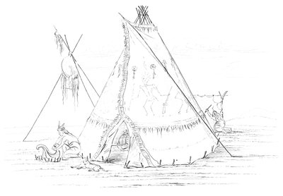 圆锥形帐蓬，1841年。 作者 迈尔斯公司