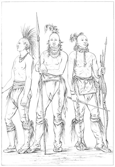 欧塞奇（Osage）三勇者，1841年。 作者 迈尔斯公司