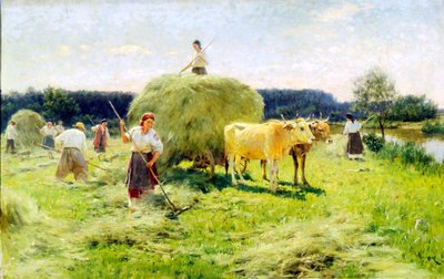 造干草，1907年。 作者 Mykola Kornylijowytsch Pymonenko
