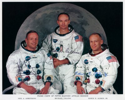 1969年的阿波罗11号乘员组。 作者 NASA图片