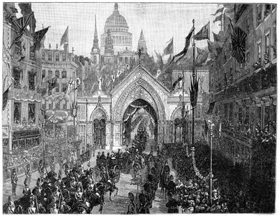 1900年，感恩节，伦敦卢德盖特山（Ludgate Hill）游行。 作者 N·谢瓦利埃