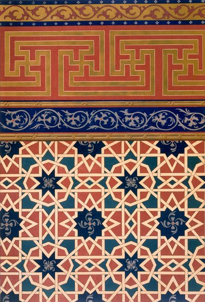 建筑装饰，马赛克作品，包括边框，1883年出版。 作者 西马科夫（N. Simakoff）