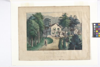 纽约州西切斯特县查帕夸农场（手绘石版画） 作者 N. 和 Ives JM (1824 95) 库里尔