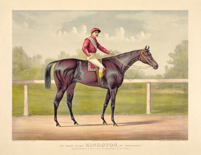 Currier & Ives 的 Grand Racer Kingston 作者 库里尔和艾夫斯