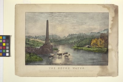 博伊恩水（手绘石版画） 作者 N. 和 Ives JM (1824 95) 库里尔